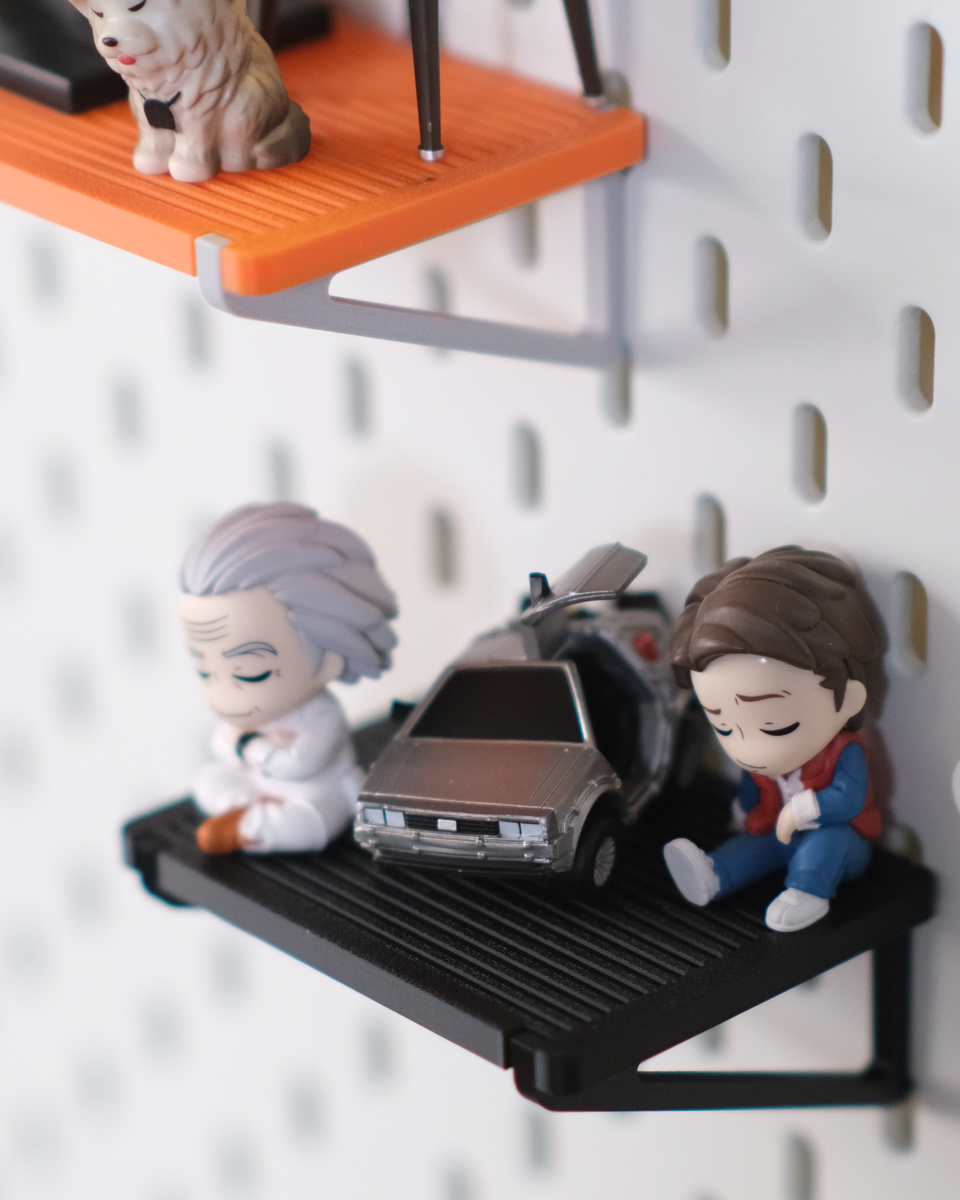 Ikea Skadis Minimal Toy Display Shelf – Snap‑on Pegboard Shelf For Mini Figures