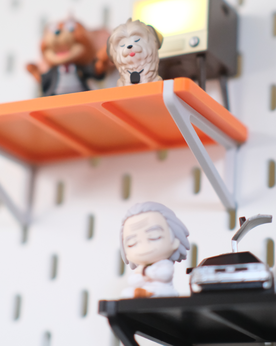Ikea Skadis Minimal Toy Display Shelf – Snap‑on Pegboard Shelf For Mini Figures