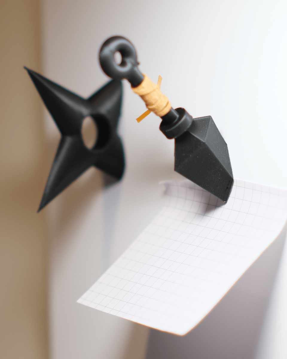 Ninja Memo Board Pin Set - Kunai & Shuriken - OzFDM