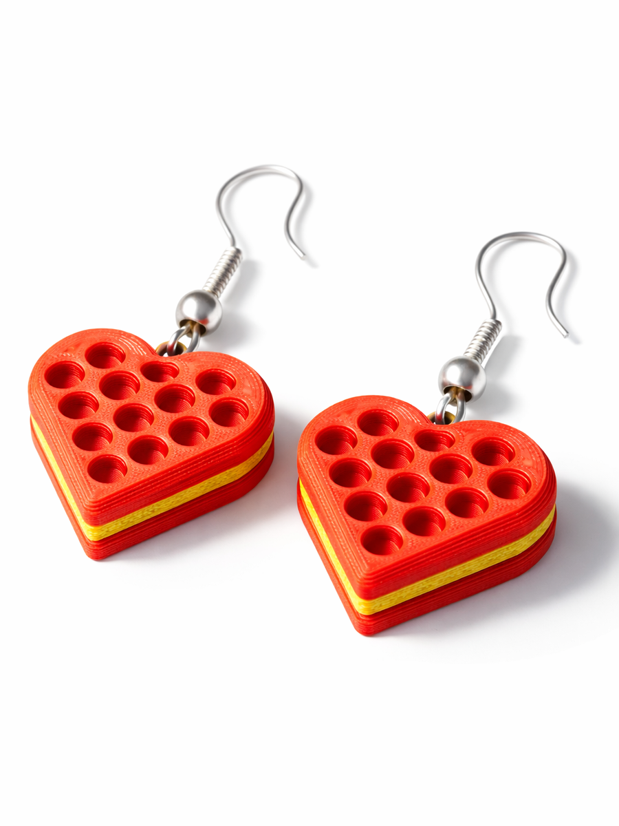 Heart Cookie Earrings
