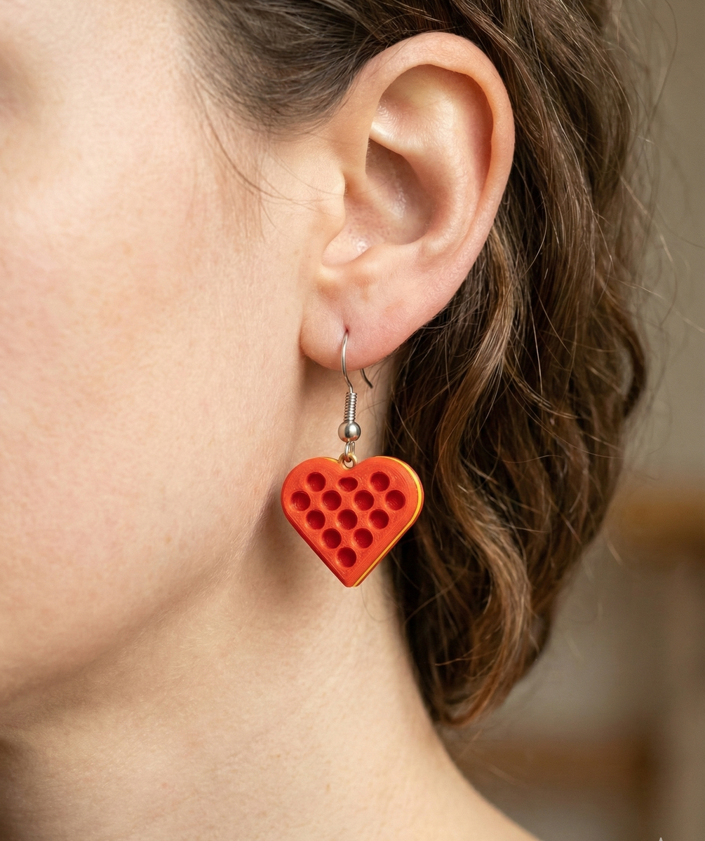 Heart Cookie Earrings