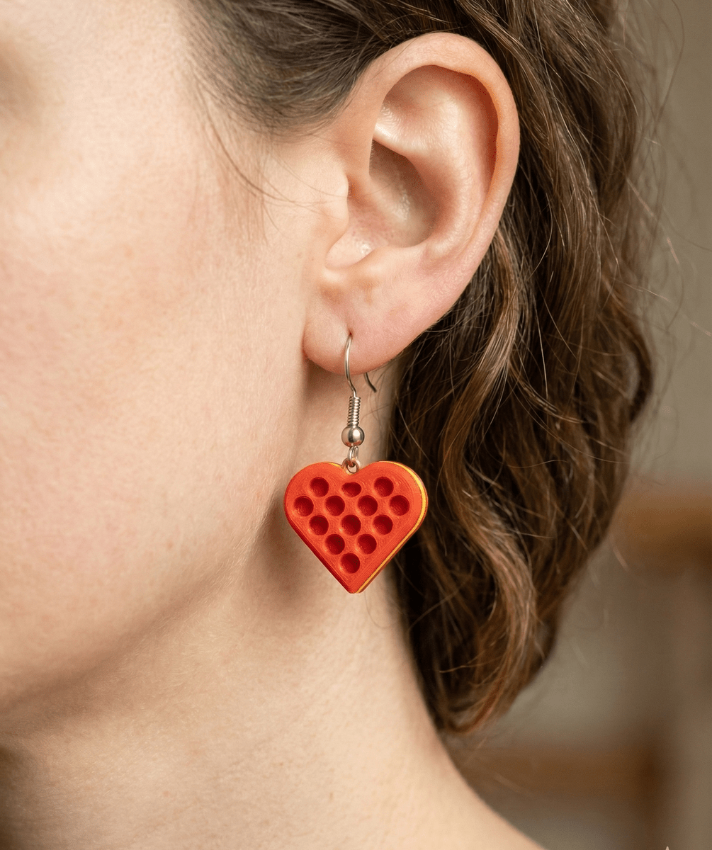 Heart Cookie Earrings - OzFDM
