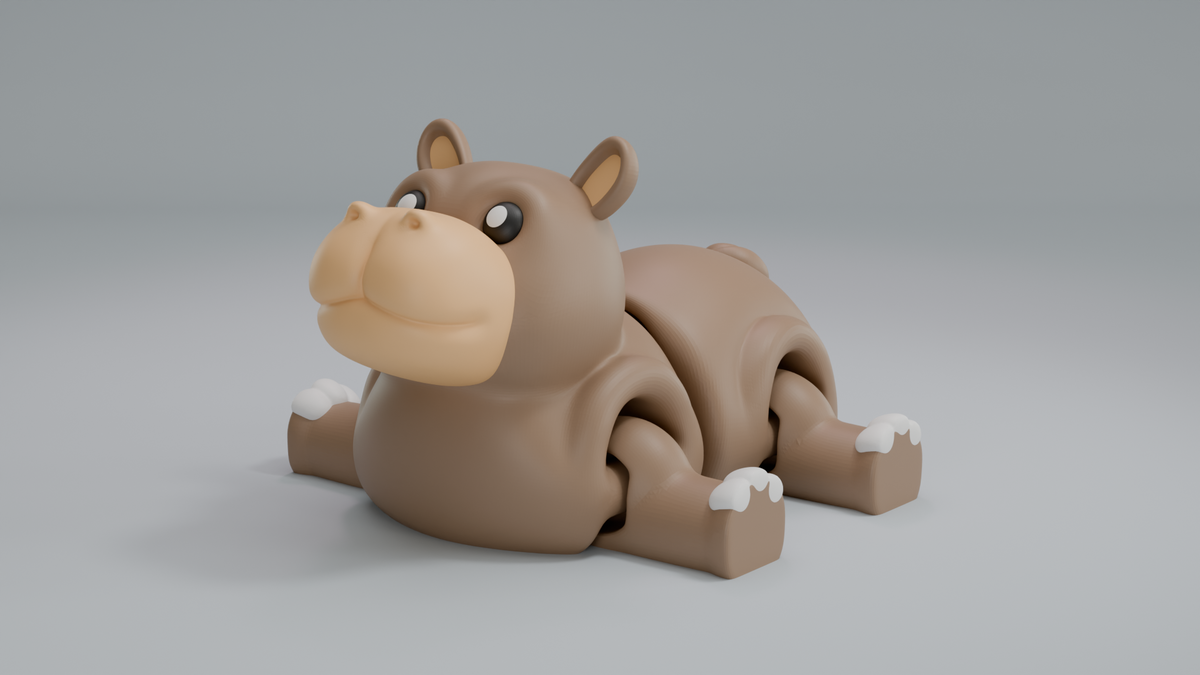 Hippo - Articulated Keychain Figure