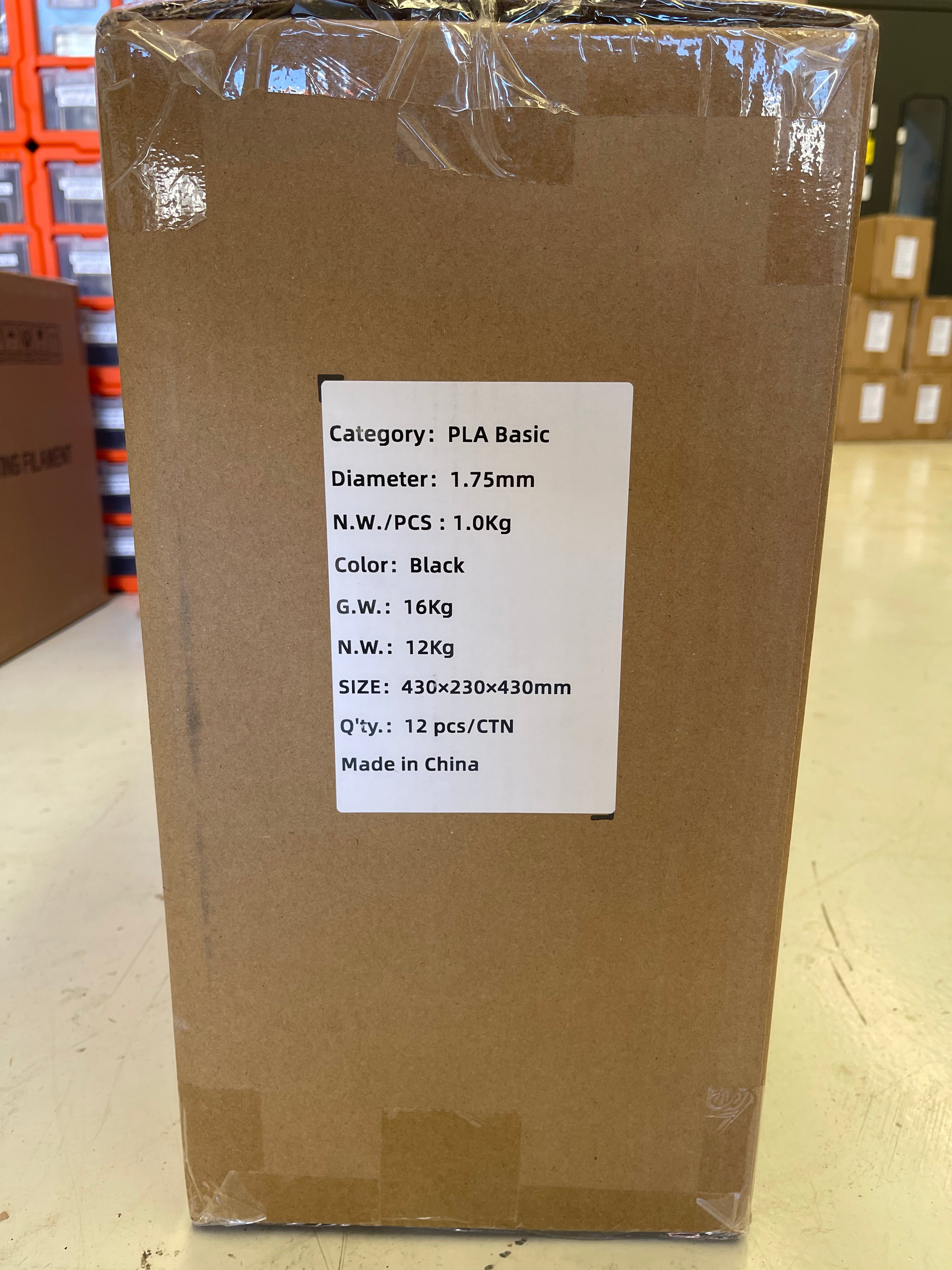 PLA Basic Mega Deal - 12 x 1 KG - Black