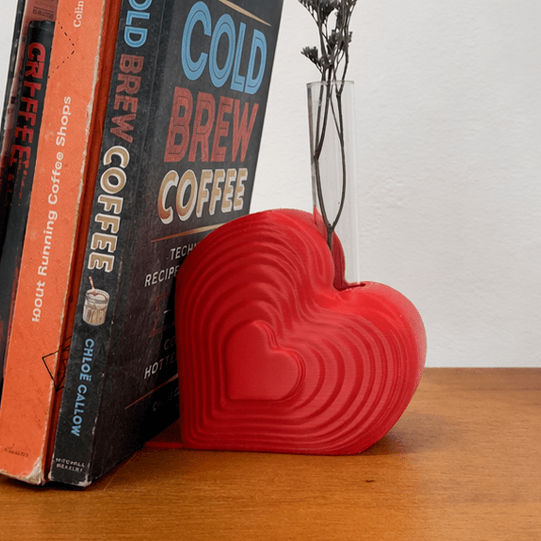 Heart Bookend Bud Vase - OzFDM