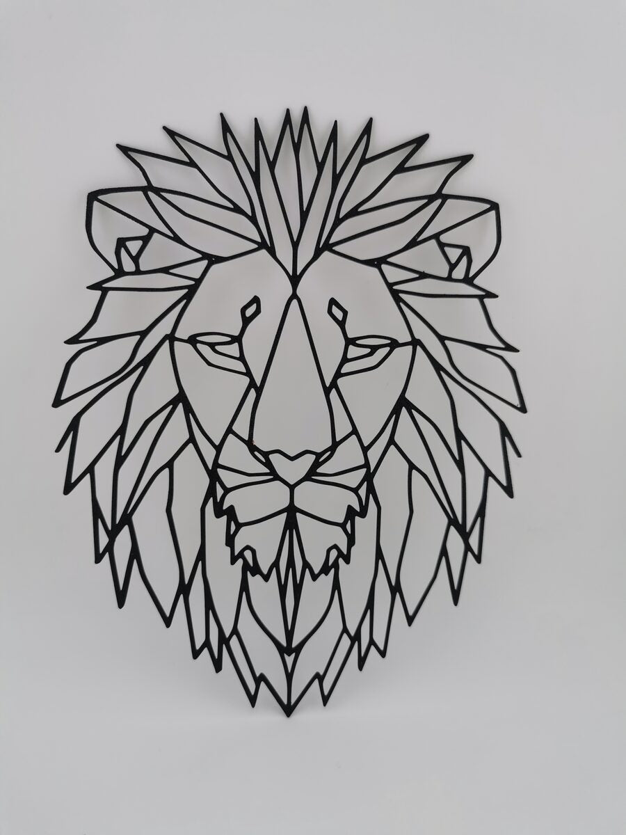 2d Lion Head Low Poly