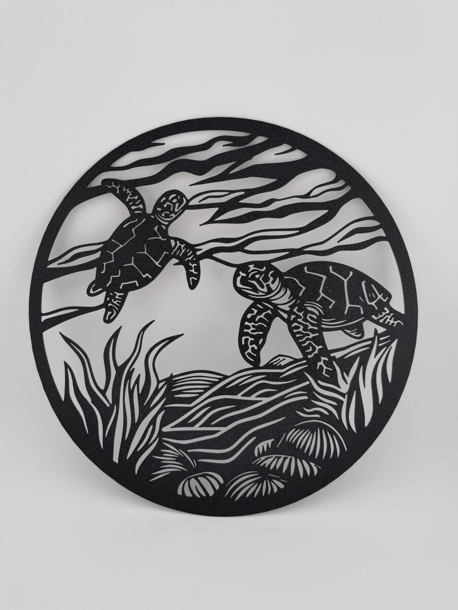 2d Turtles In Ocean