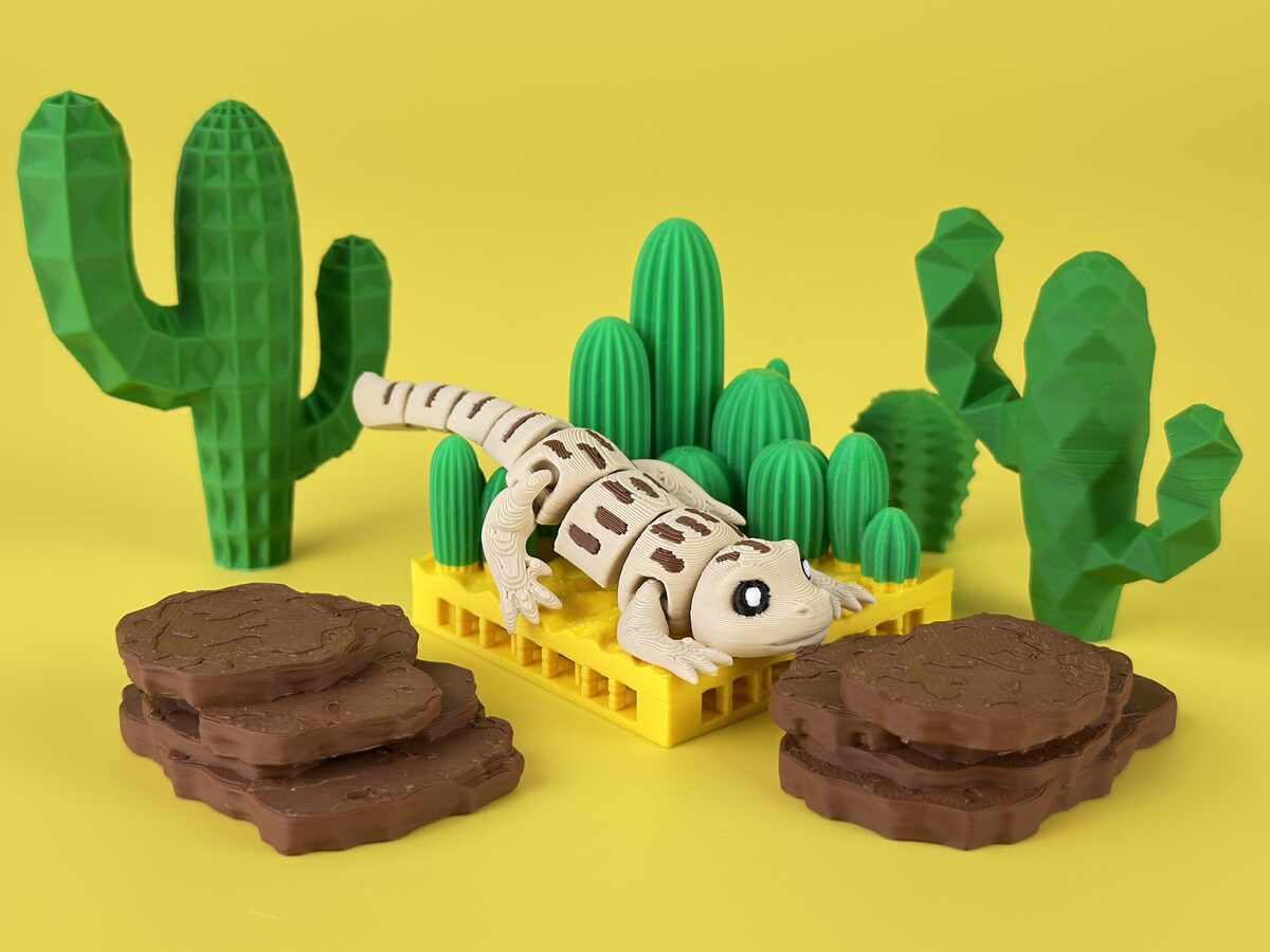 Desert Iguana - Articulated Flexi Lizard Figure | Print-in-Place | No Supports