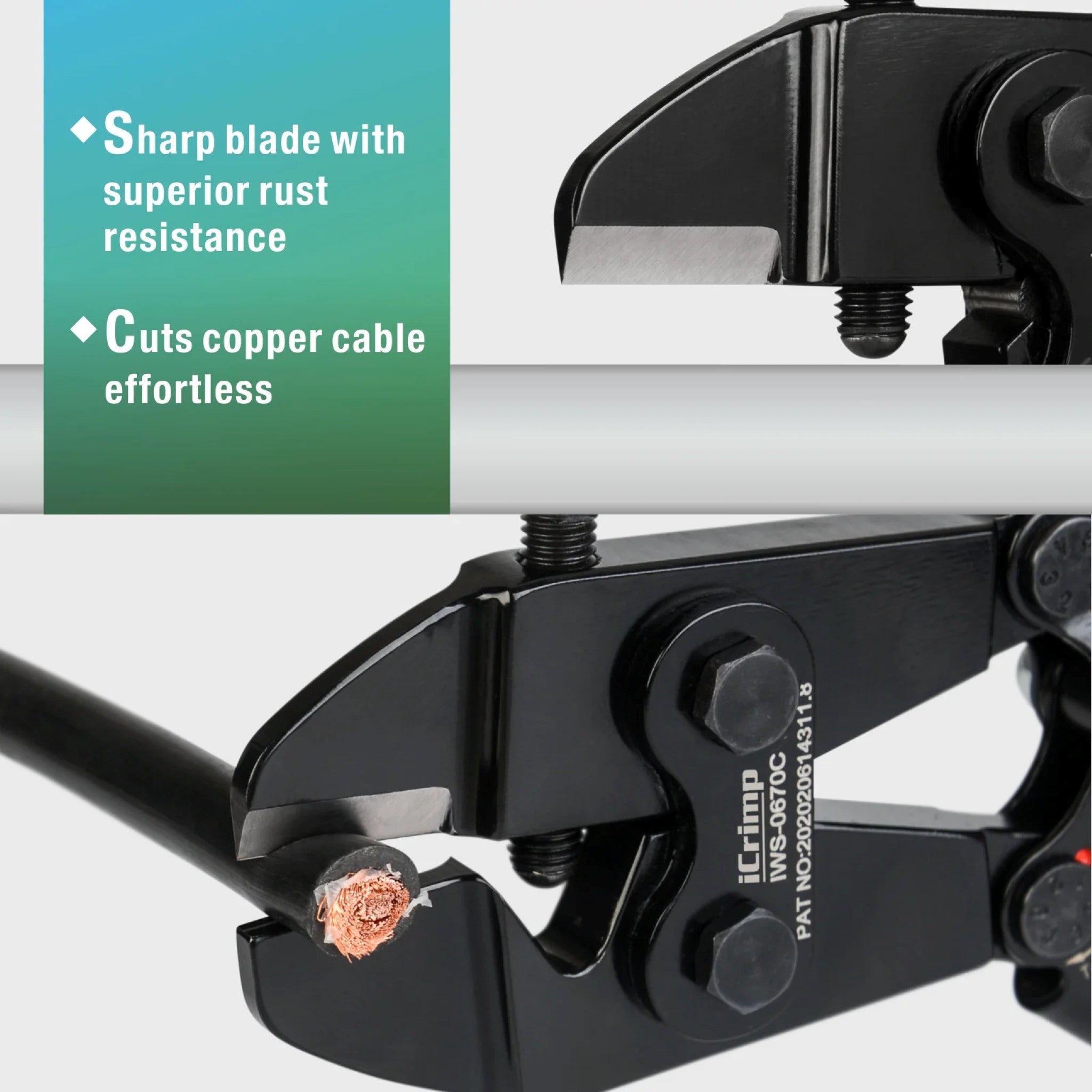 Iwiss IWS-0670C Punch Type Battery Lug Crimping Tool