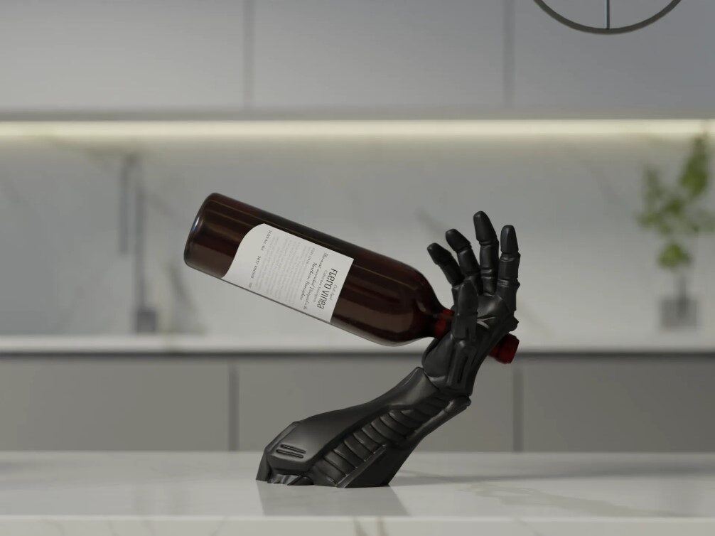 Robopour – Futuristic Wine Holder Cyborg Arm