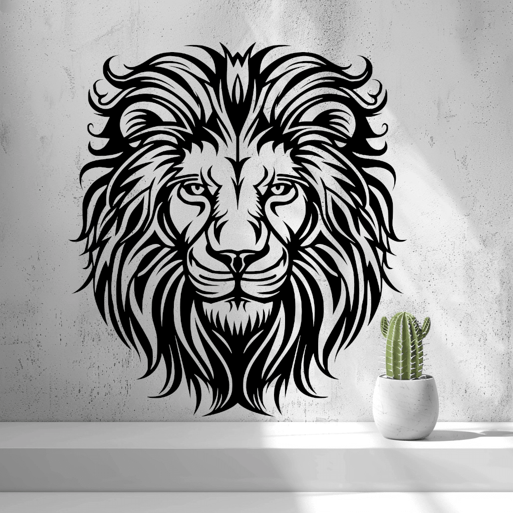 2d Lion Head Wall Art - OzFDM