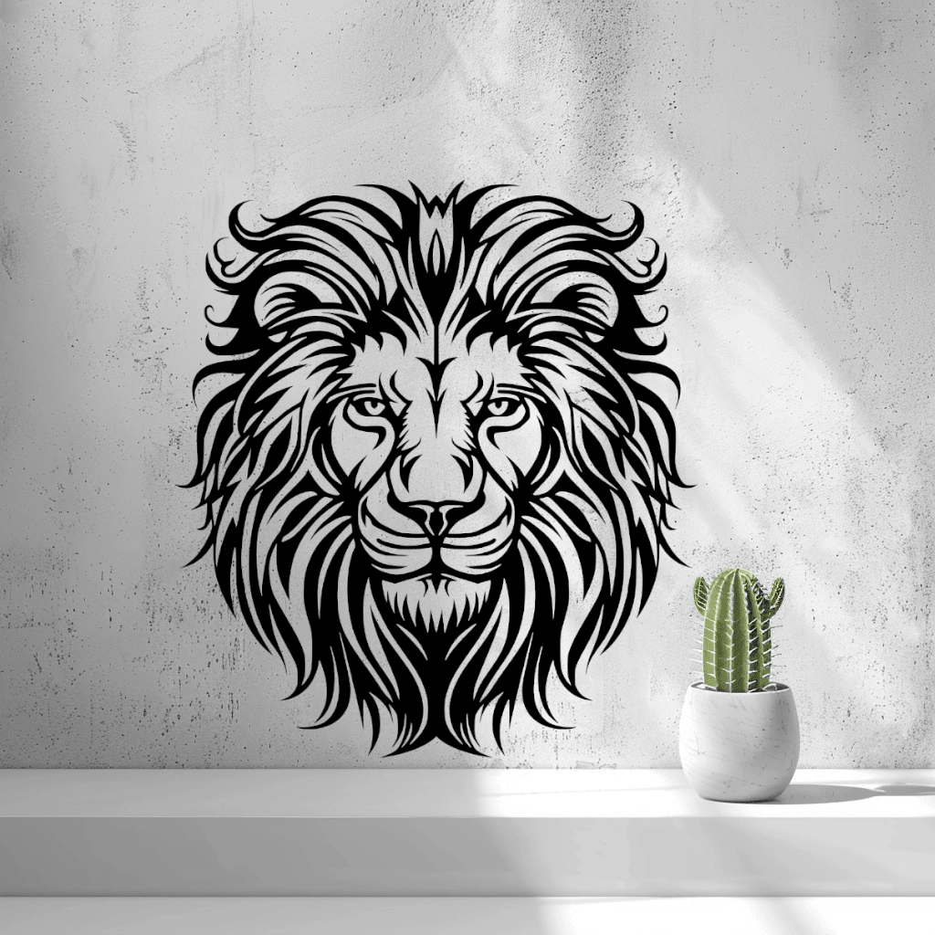 2d Lion Head Wall Art - OzFDM