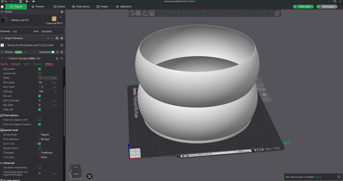 Gyroid Pendant Lamp - OzFDM