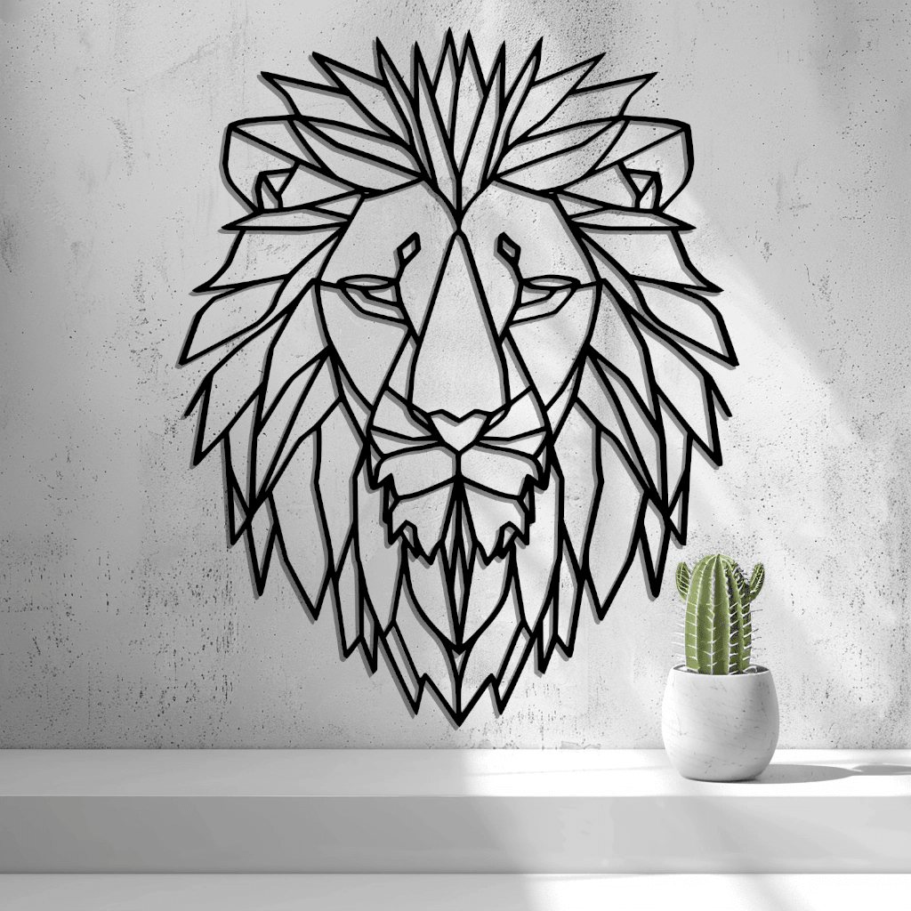 2d Lion Head Low Poly - OzFDM