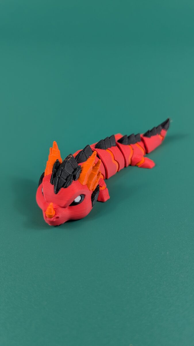 Magma Dragon - Articulated Keychain Figure