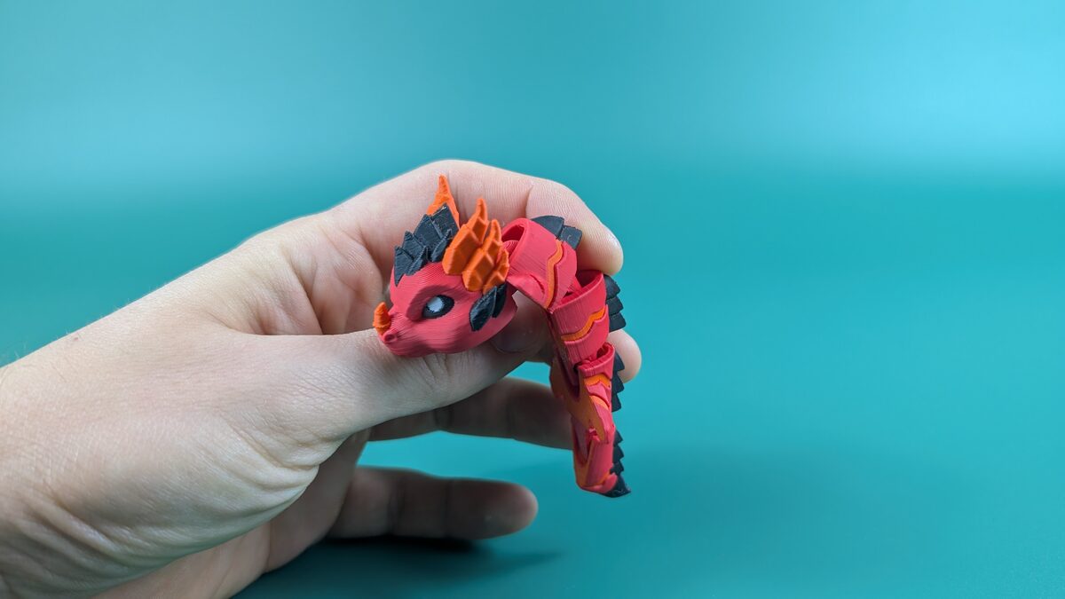 Magma Dragon - Articulated Keychain Figure
