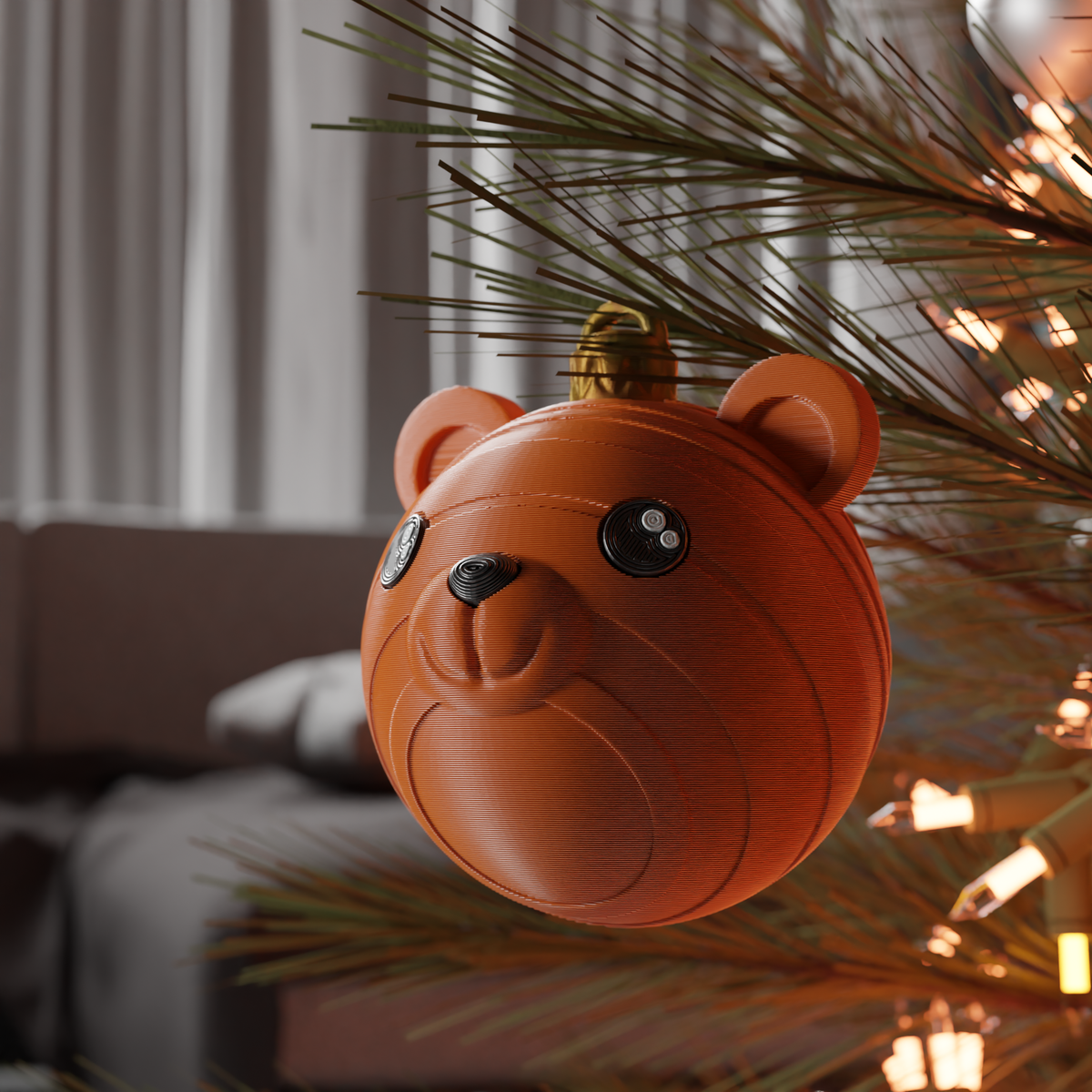 Bear-themed Christmas Ornament