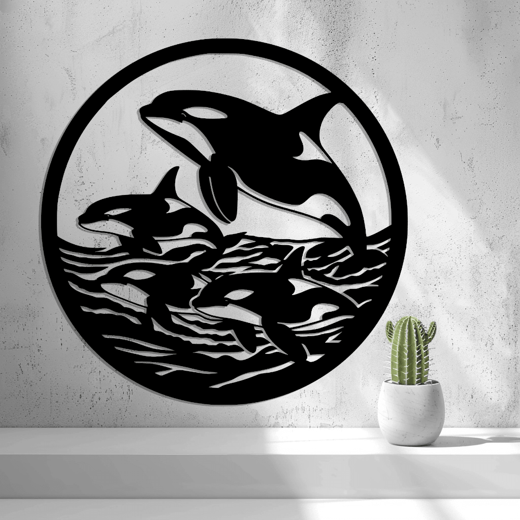 2d Orcas In Ocean - OzFDM