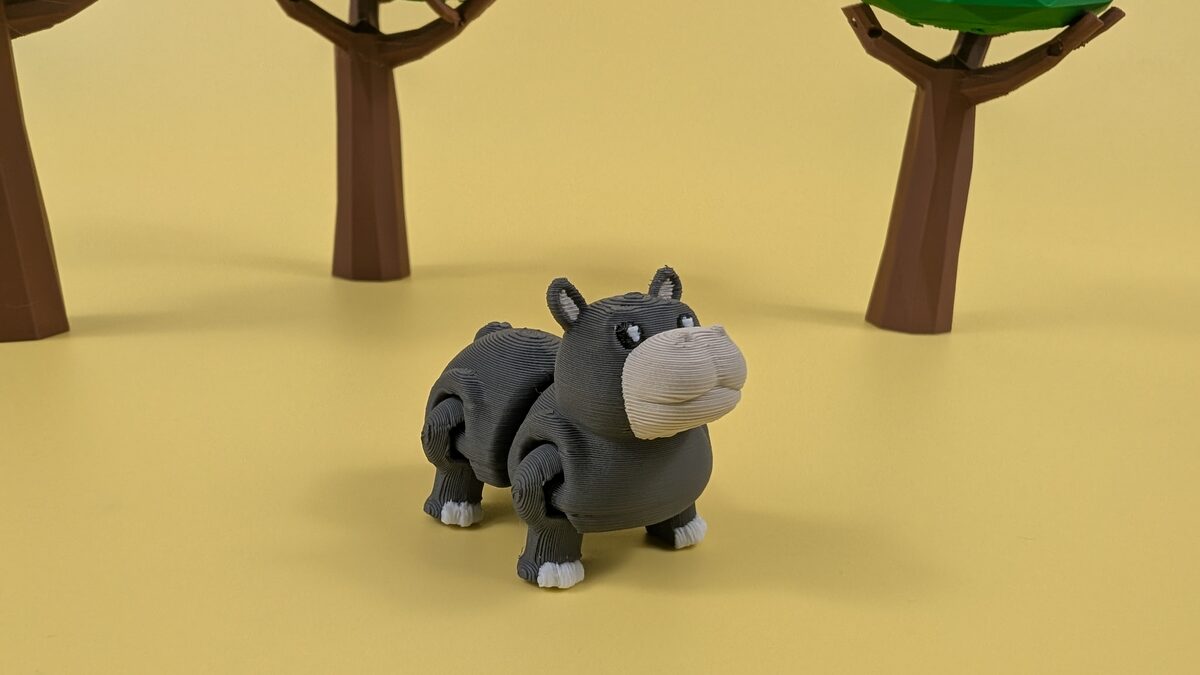 Hippo - Articulated Keychain Figure