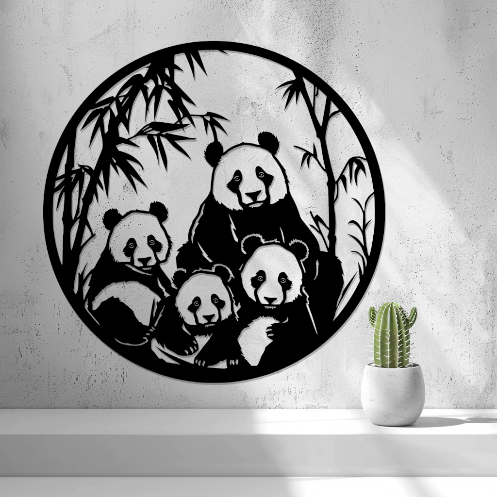 2d Pandas Wall Art