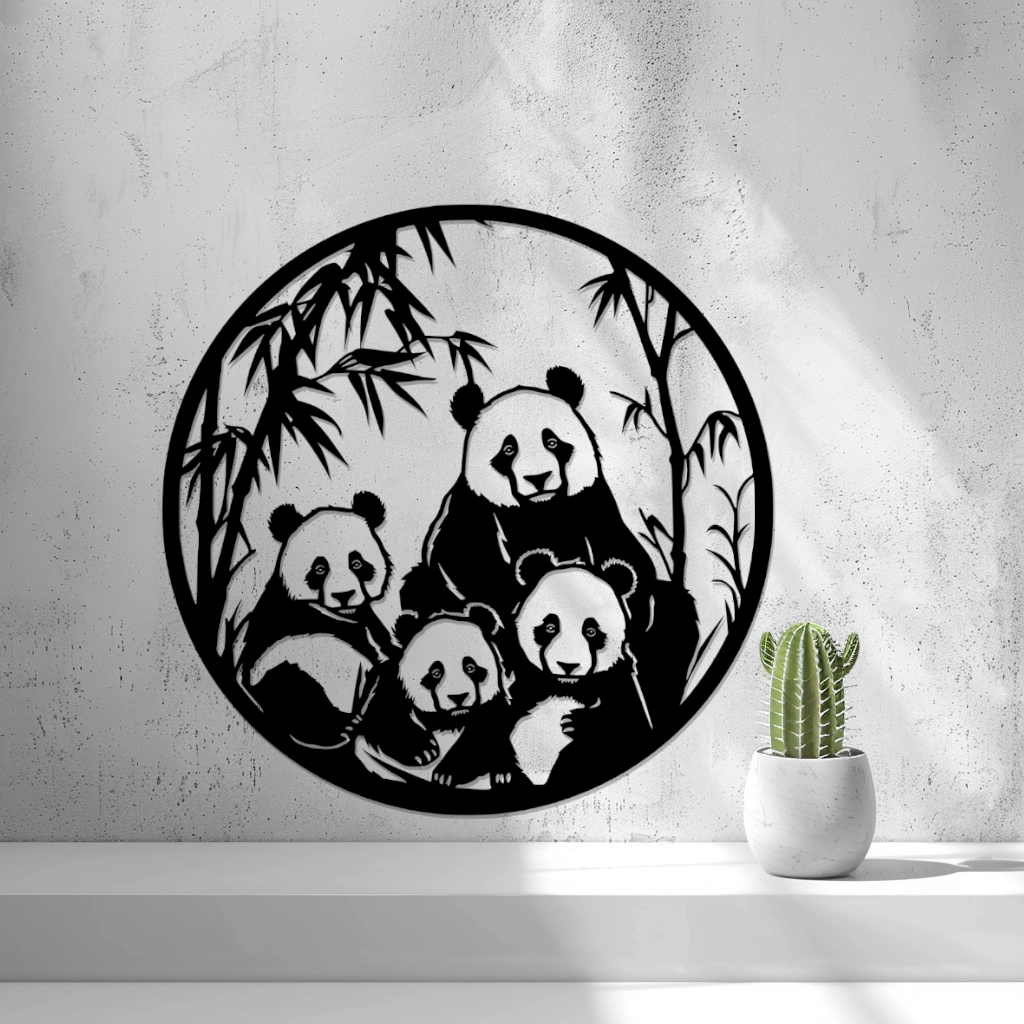 2d Pandas Wall Art