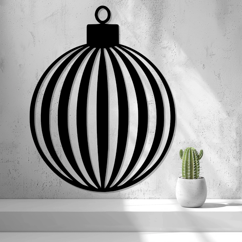 2d Christmas Tree Ball Wall Art/window Art