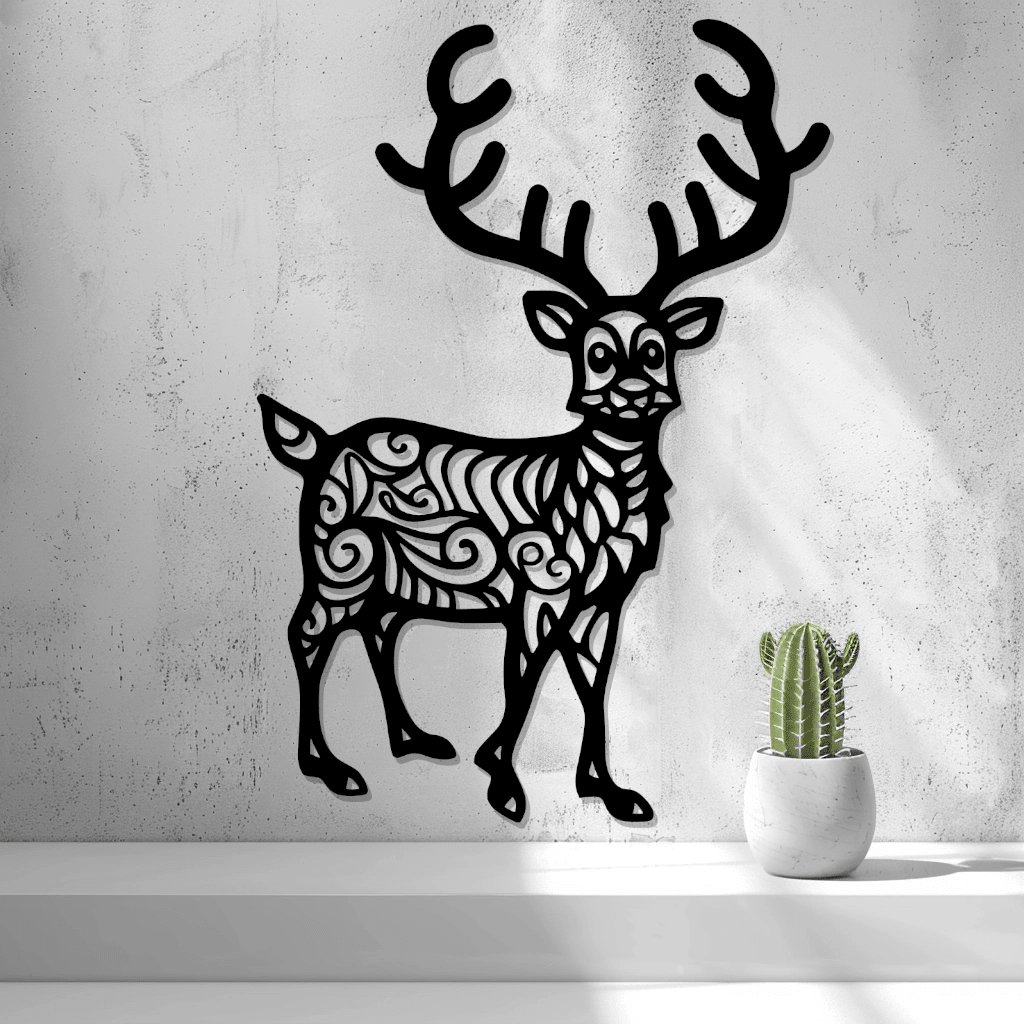 2d Reindeer Christmas Wall Art - OzFDM