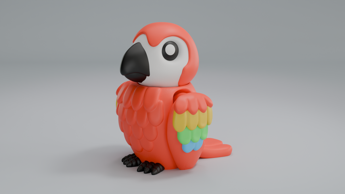 Parrot - Articulated Keychain Figure
