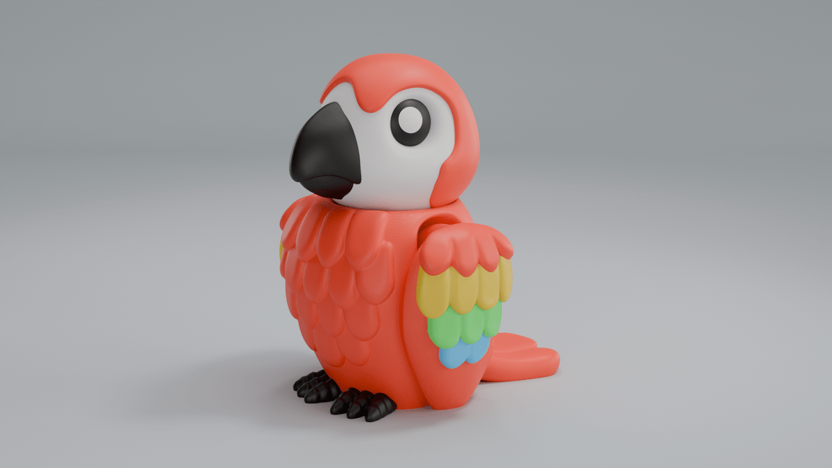 Parrot - Articulated Keychain Figure - OzFDM
