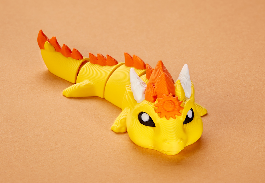 Sun Dragon Articulated Keychain Figure