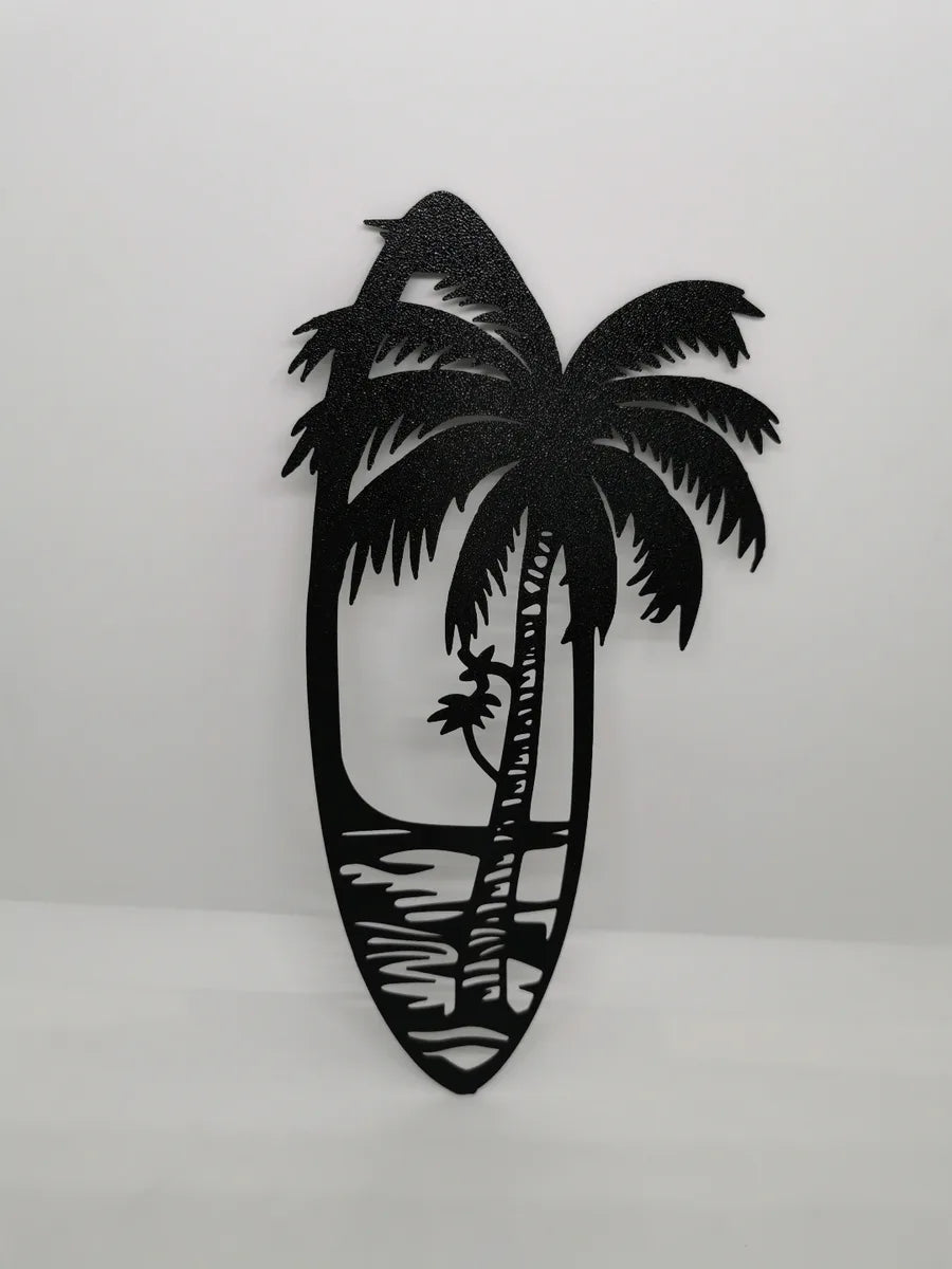 2d Surfboard Beach Design Wall Art