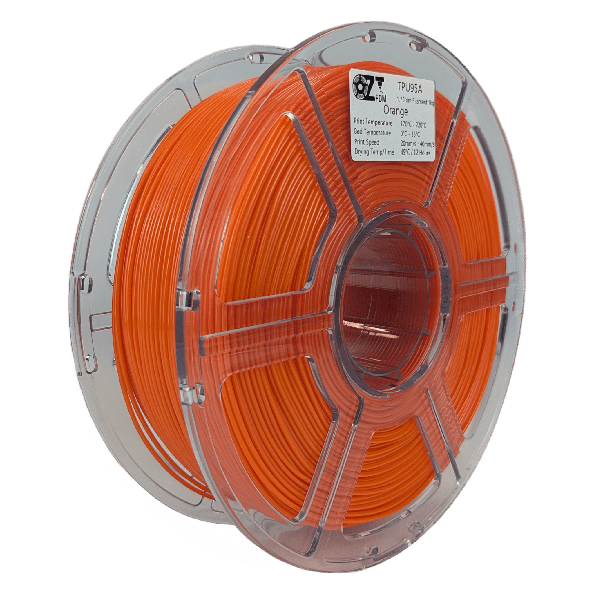 OzFDM TPU95A 3D Printing Filament 1.75mm 1KG - OzFDM