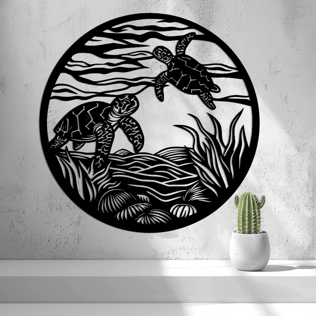 2d Turtles In Ocean - OzFDM