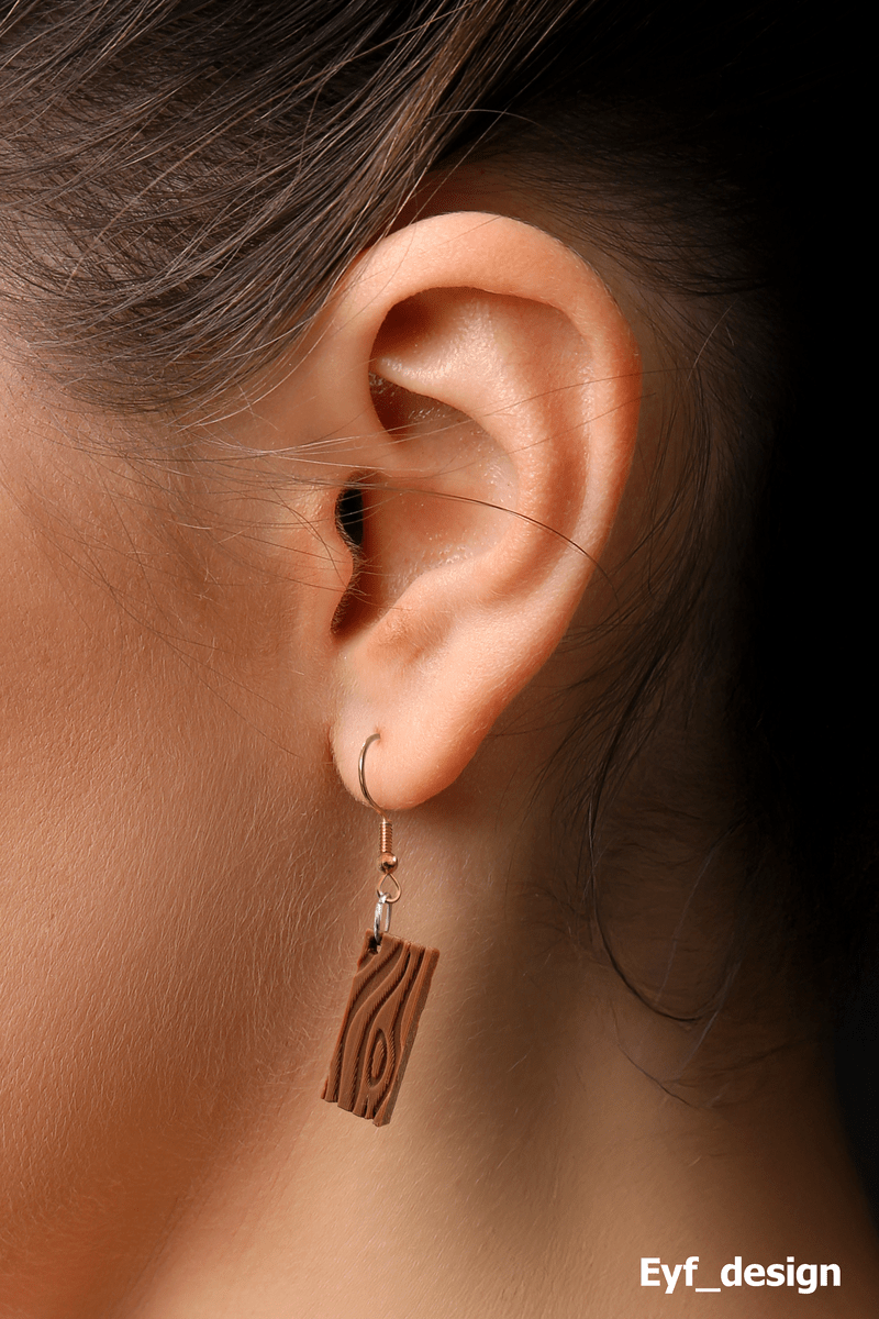 Wood Plank Earring - OzFDM