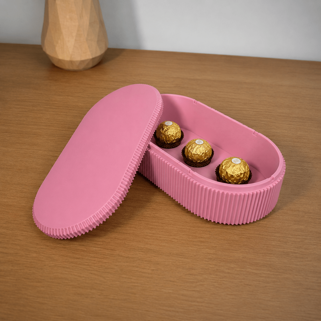 Ribbed Oval Gift Box with Lid - OzFDM