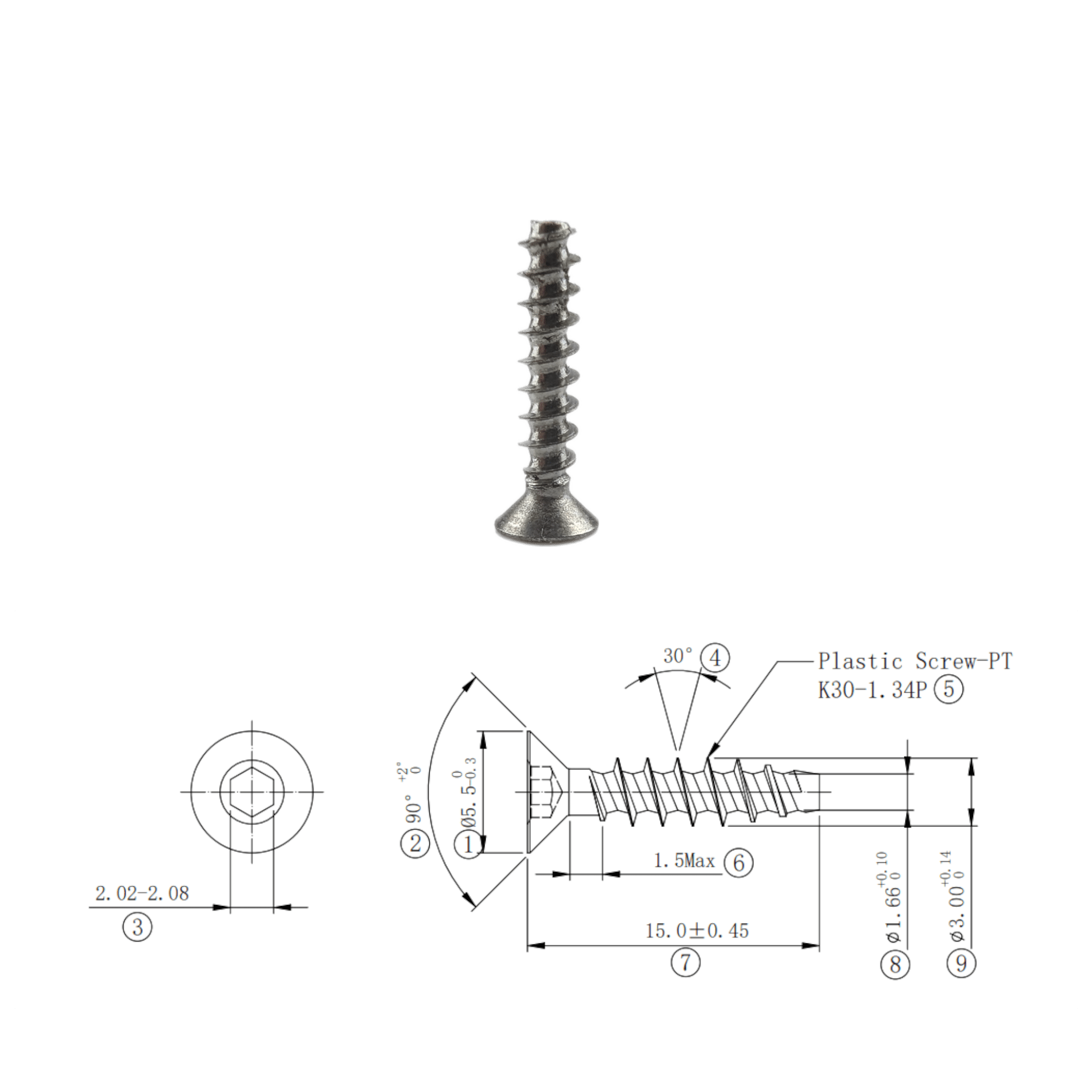 SS304 Thread Forming Screws for Plastics - OzFDM