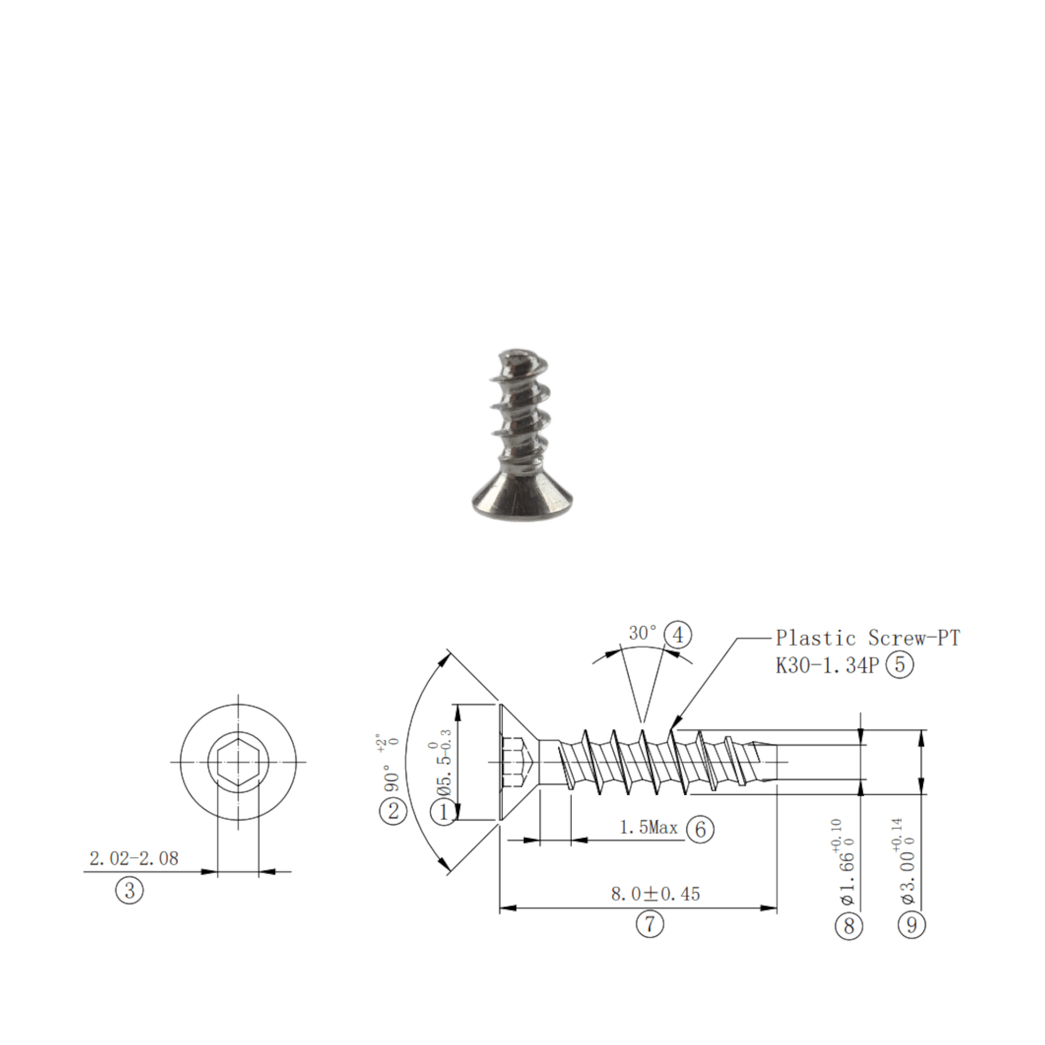 SS304 Thread Forming Screws for Plastics - OzFDM