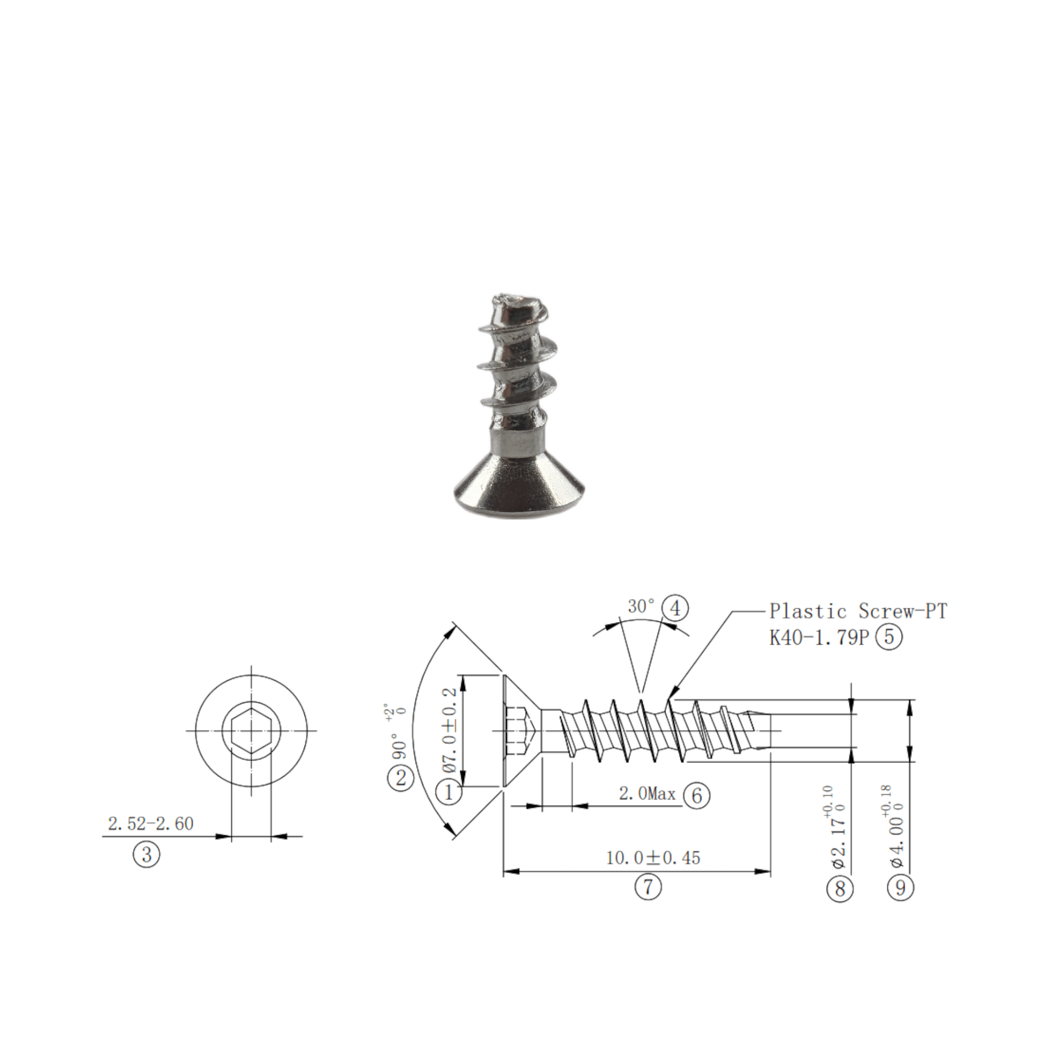 SS304 Thread Forming Screws for Plastics - OzFDM