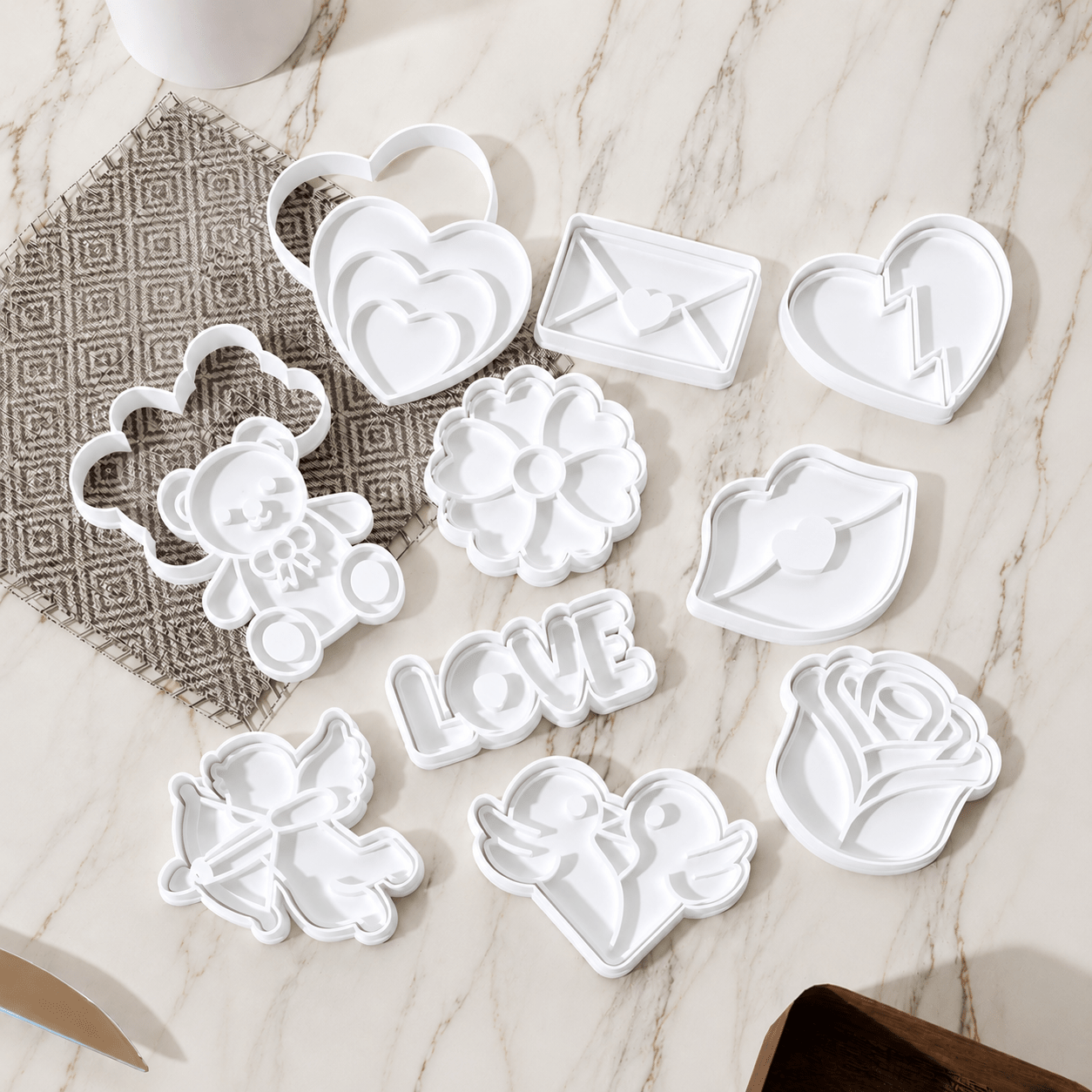 Valentine Cookie Cutter 10-Piece Set - OzFDM