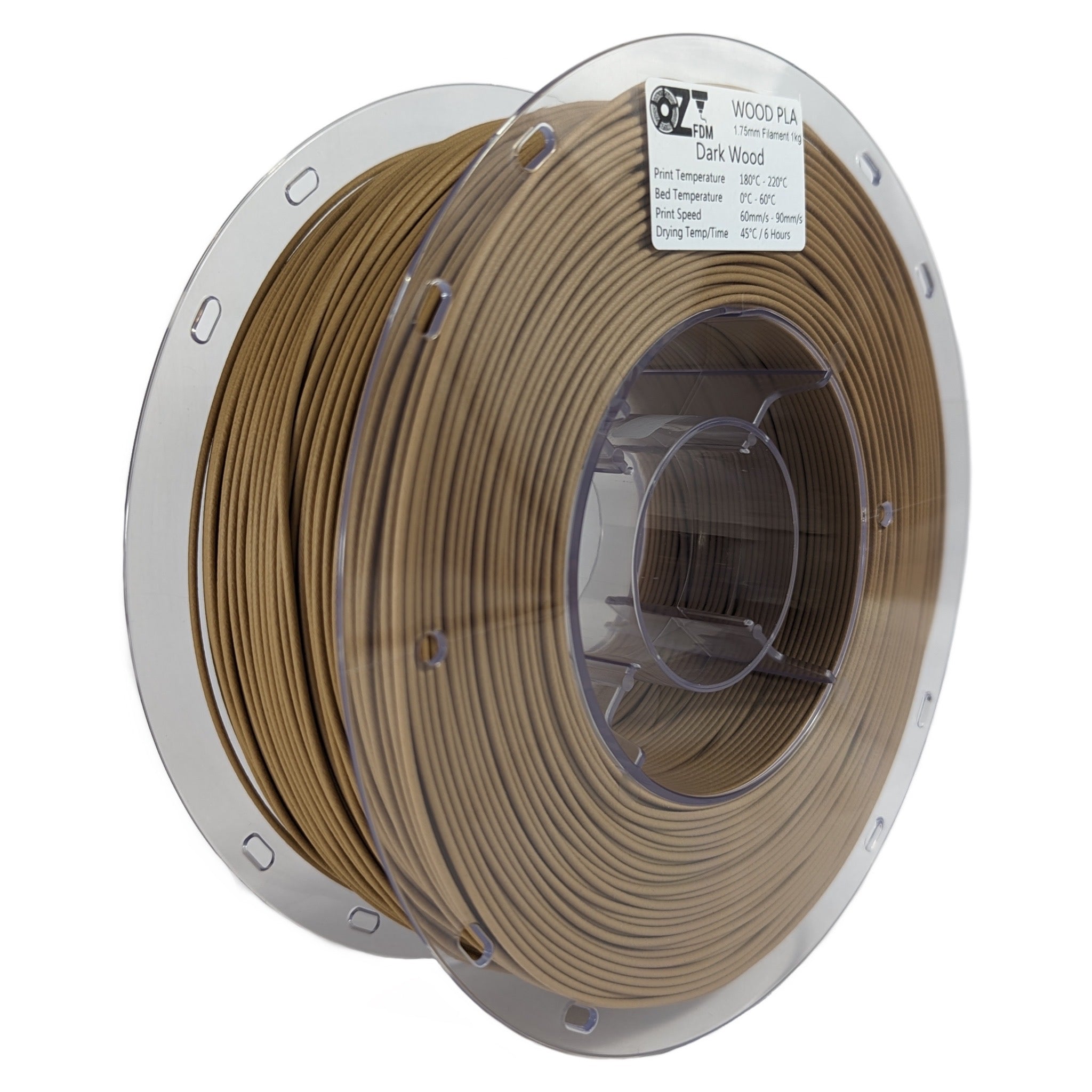 OzFDM PLA Wood 3D Printing Filament 1.75mm 1KG - OzFDM