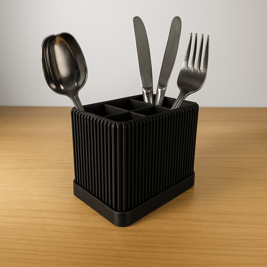 Rinzo Ribbed Cutlery and Desk Organiser