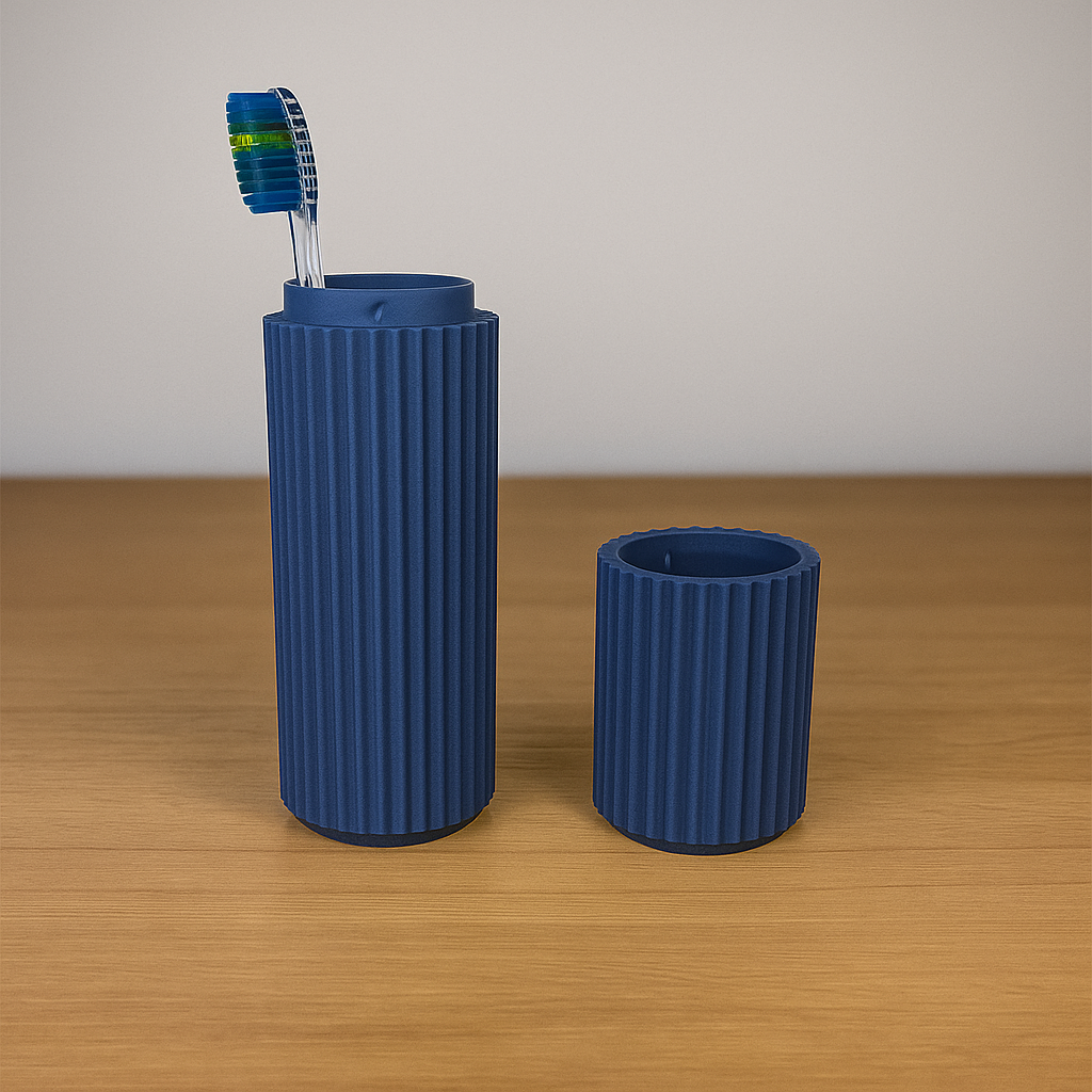 Ribbed Travel Toothbrush Case