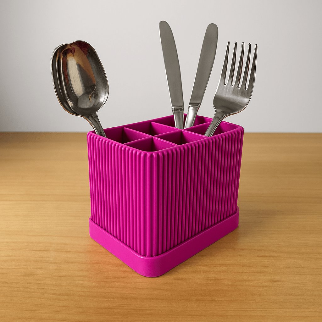 Rinzo Ribbed Cutlery and Desk Organiser