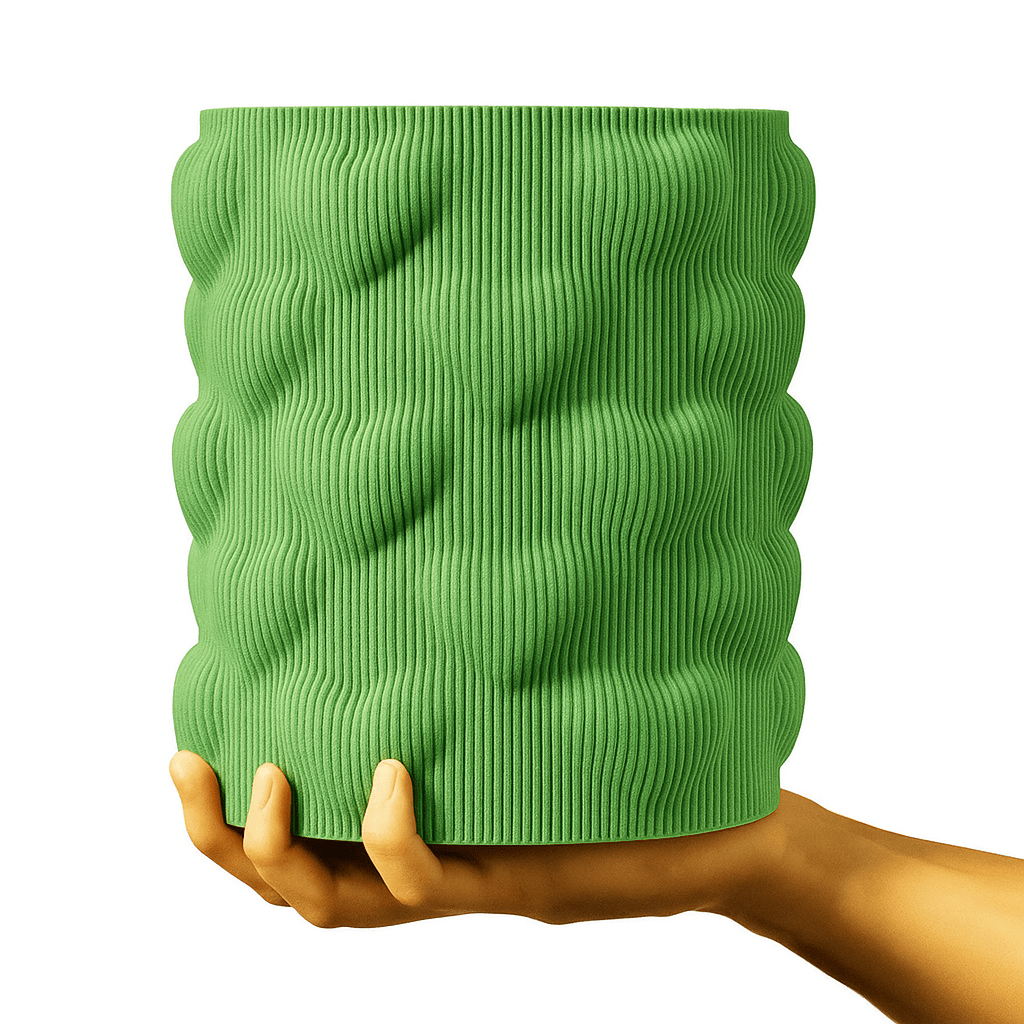 Ripple Hearts Textured Decorative Vase