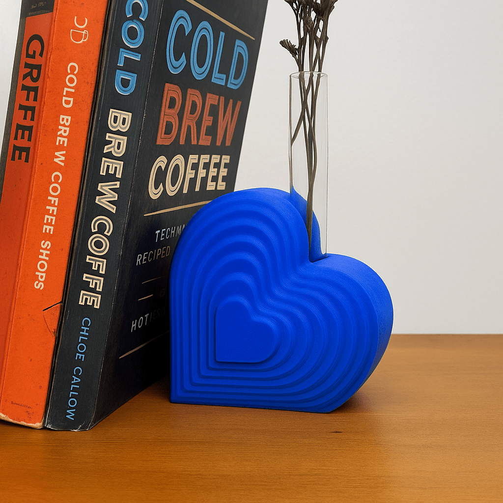 Heart Bookend Bud Vase