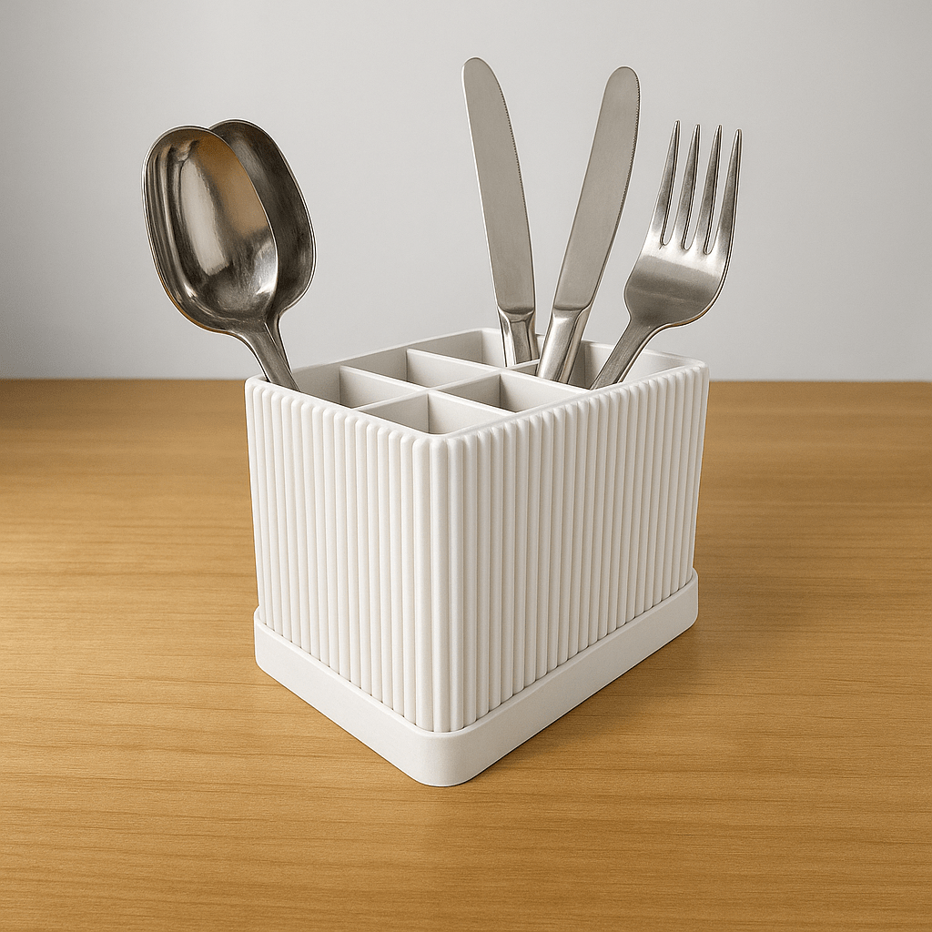 Rinzo Ribbed Cutlery and Desk Organiser