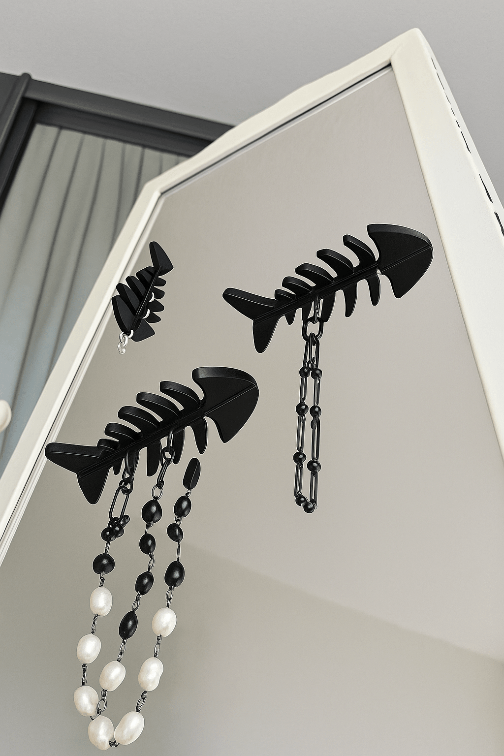 Fishbone Mirror Jewellery Hook - OzFDM