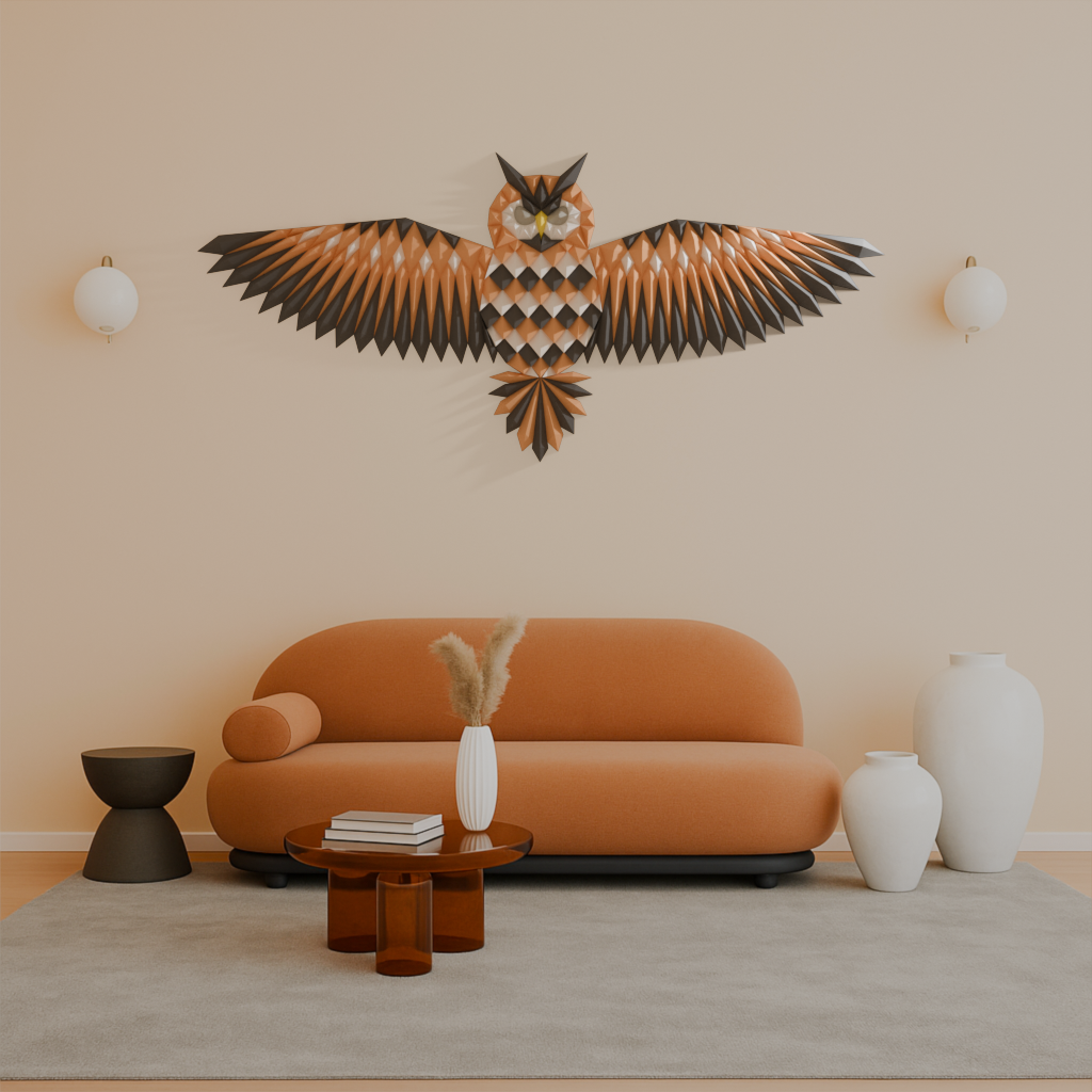 Geometric Owl Wall Art