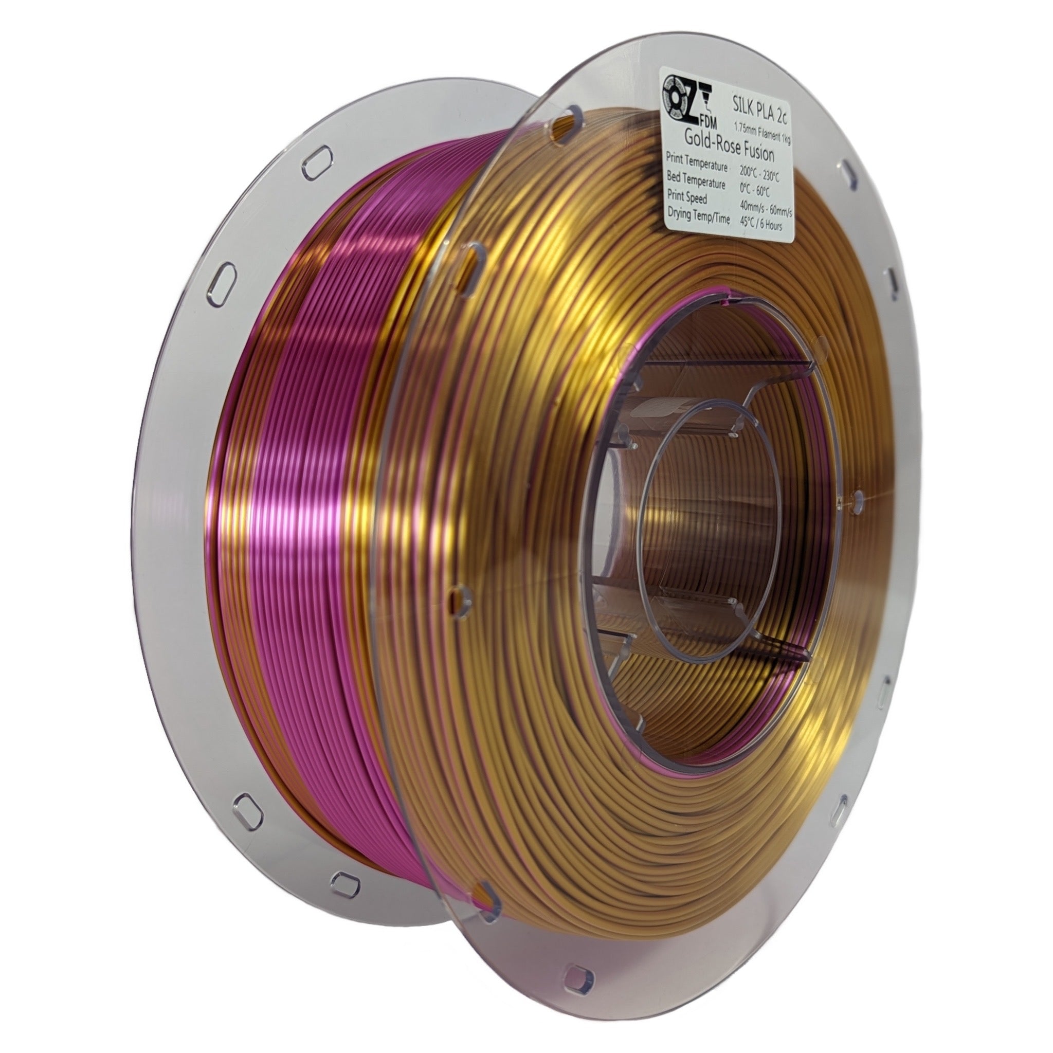 Silk Fusion PLA 3D Printing Filament 1.75mm 1KG - OzFDM