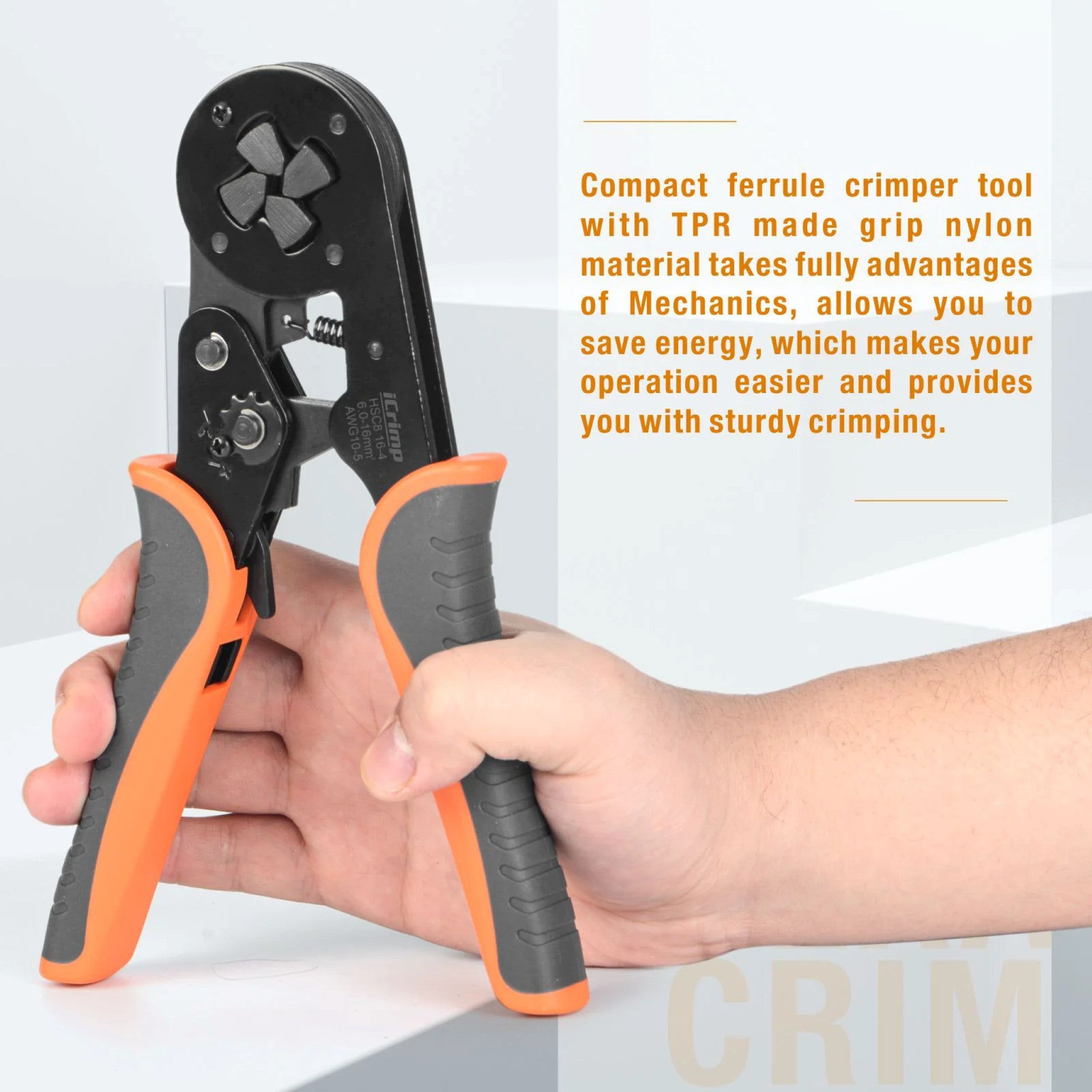 Iwiss HSC8 16-4 / 6-4 Square Type Ratchet Crimping Tool